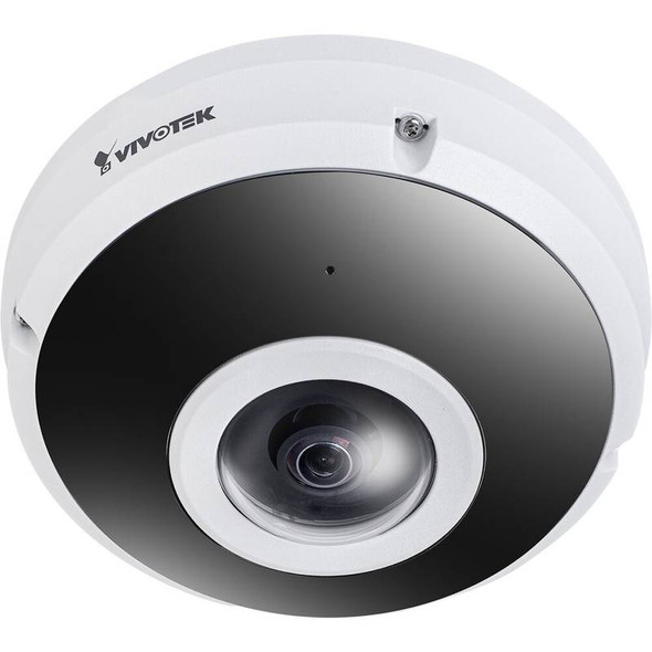 Vivotek FE9380-HV 5MP IR H.265 Outdoor Fisheye IP Security Camera with Built-in Microphone and WDR Pro - 1