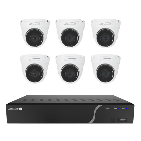 Speco ZIPK8N2 6-Camera IP Security Camera System, 5MP Night Vision Outdoor Turret Cameras, 8CH H.265 2TB Storage NVR - 1 Speco ZIPK8N2 6-Camera IP Security Camera System, 5MP Night Vision Outdoor Turret Cameras, 8CH H.265 2TB Storage NVR - 1