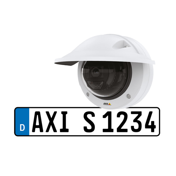 AXIS P3245-LVE-3 2MP License Plate Recognition Outdoor Dome IP Security Camera, License Plate Verifier Kit with Night Vision, H.265 - 02234-001 - 1