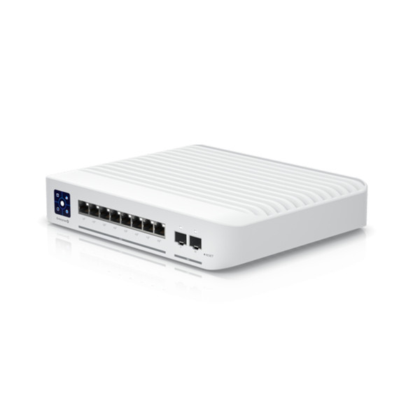 Ubiquiti USW-Enterprise-8-POE Layer 3 PoE Switch with 8x 2.5GbE, 802.3at PoE+ RJ45 ports and 2x 10G SFP+ ports