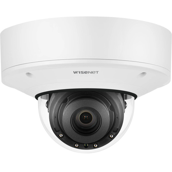 Samsung Hanwha XNV-8082R 6MP Night Vision H.265 Outdoor Dome IP Security Camera with Motorized Lens - 1
