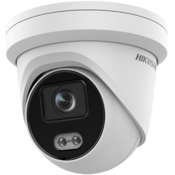 Hikvision DS-2CD2347G2-LU 4MM 4MP ColorVu Outdoor Turret IP Security Camera with Built-in Microphone, H.265+ - 1