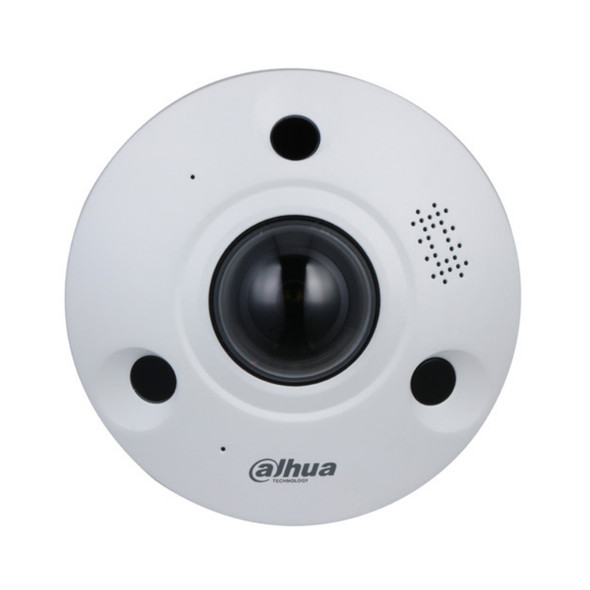 Dahua 12MP Panoramic IR Fisheye IP Security Camera with Analytics+, Built-in Microphone and Speaker, 1.85mm Fixed Lens - DH-IPC-EBW81242N-AS-S2 - 1