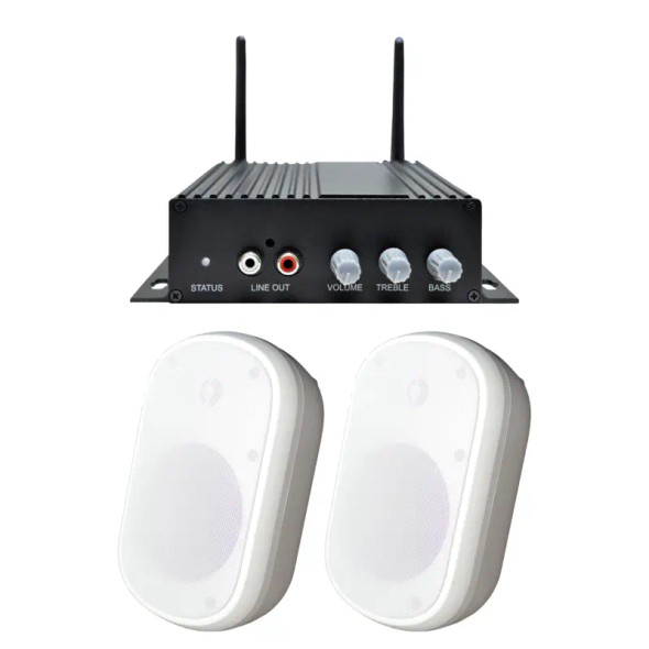Speco AACEK1W AA1 Amp and SPCE5OW Bundle - 1