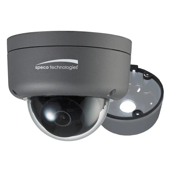 Speco HiD8 2MP Ultra Intensifier Dome HD-TVI Security Camera with Included Junction Box, TAA, 3.6mm lens, Dark Gray - 1