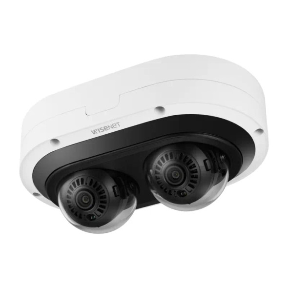 Samsung Hanwha PNM-7082RVD 2x2MP Night Vision Outdoor Multi-sensor IP Security Camera, 2x Optical Zoom - 1