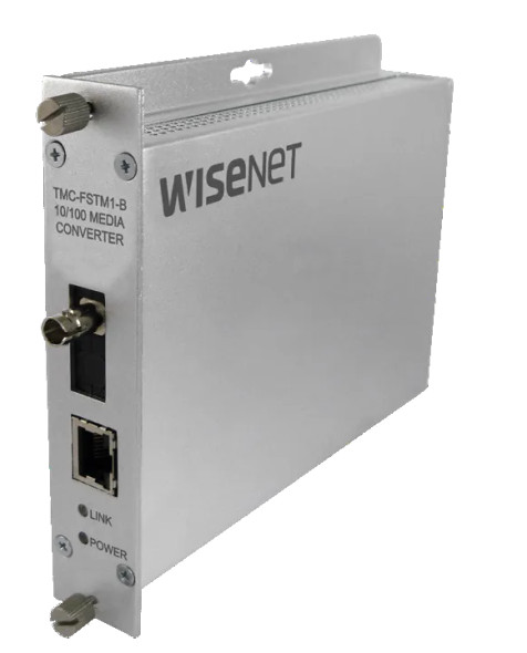 Samsung Hanwha TMC-FSCM1-B 100Mbps Media Converter (B), SC, Multi Mode