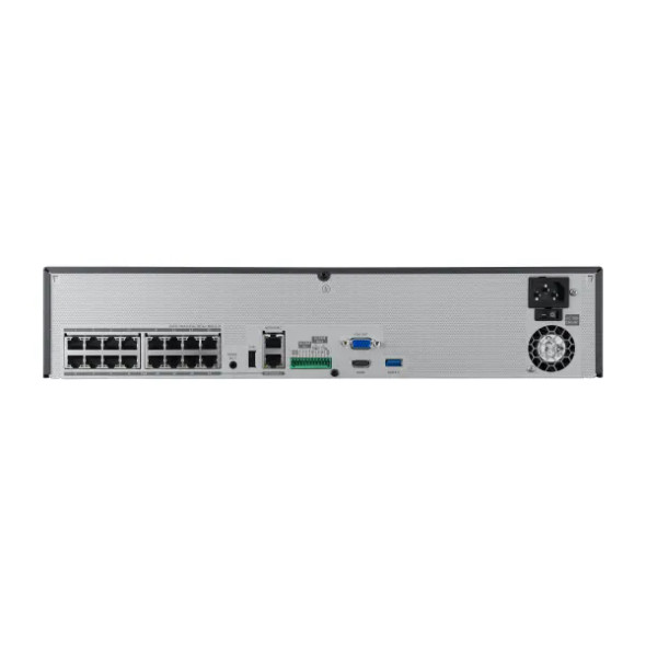 Samsung Hanwha WRN-810S-2TB 8 Channel 1U Rack Network Video Recorder with Built-in PoE+ Ports, 2TB Storage
