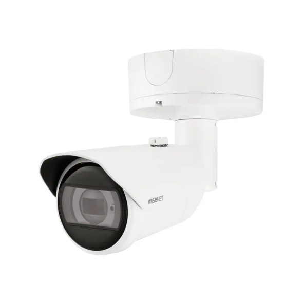 Samsung Hanwha XNO-9083R 8MP 4K Night Vision Outdoor Bullet IP Security Camera with AI and IVA, 4.4~9.3mm Motorized Lens - 1