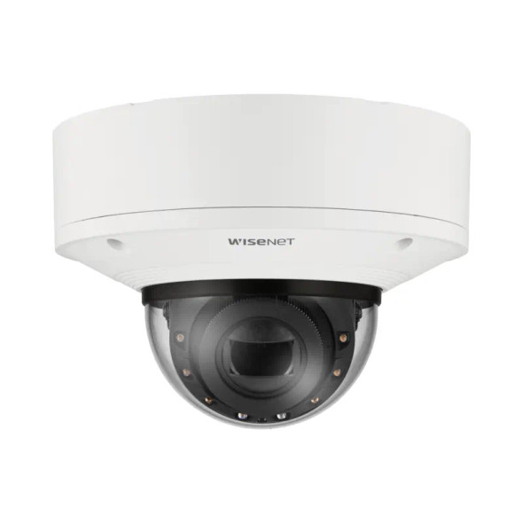 Samsung Hanwha XNV-8083R 6MP Night Vision Outdoor Dome IP Security Camera with AI, 4.4~9.3mm Motorized Lens - 1