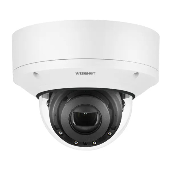 Samsung Hanwha XNV-8081RE 5MP Night Vision Indoor Dome IP Security Camera with PoE Extender, 3.4~9.4mm Motorized Lens - 1