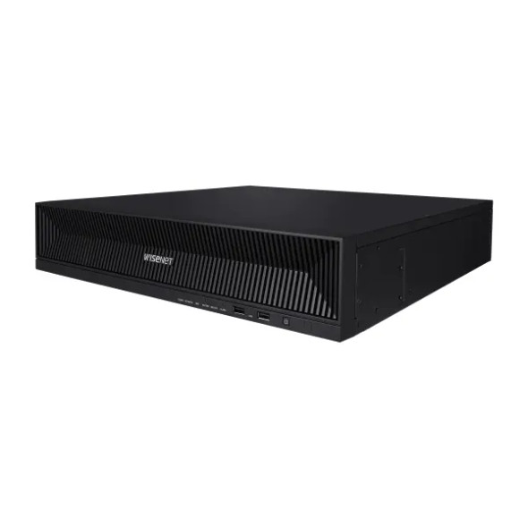 Samsung Hanwha XRN-1620SB1-24TB 16 Channel 4K 140Mbps Network Video Recorder with Built-in PoE+ Ports, 24TB Storage