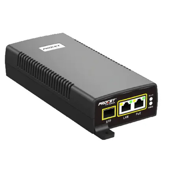 Samsung Hanwha SPO-6011 60W PoE Injector with Built-in SFP Slot - 1