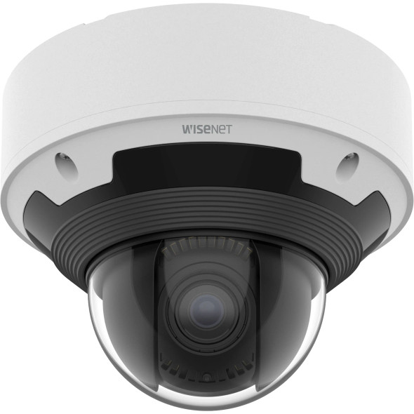 Samsung Hanwha XNV-8083RZ 6MP Night Vision Outdoor Dome PTRZ IP Security Camera with AI, 4.4~9.3mm Motorized Lens - 1