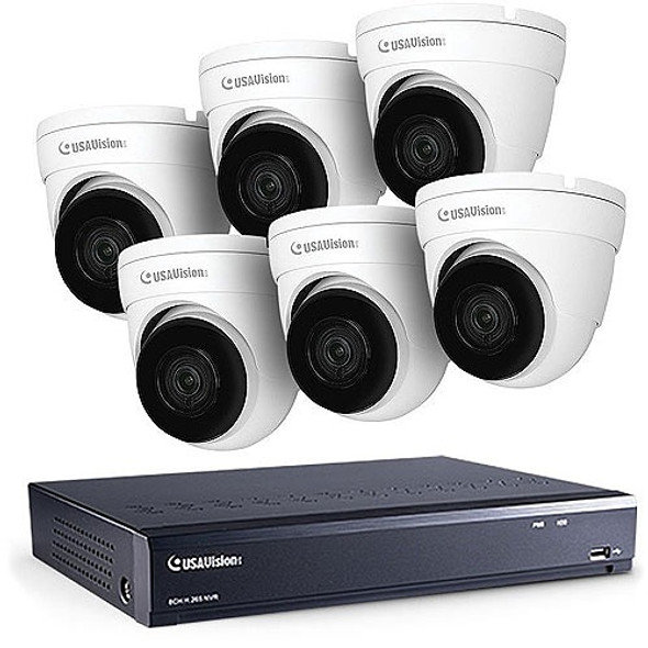 Geovision 780-NRL08R500-2TB Outdoor IP Security System with 6 UA-R500F2 5MP Cameras and 8 Channel 2TB UA-SNVRL810 Network Video Recorder - 1