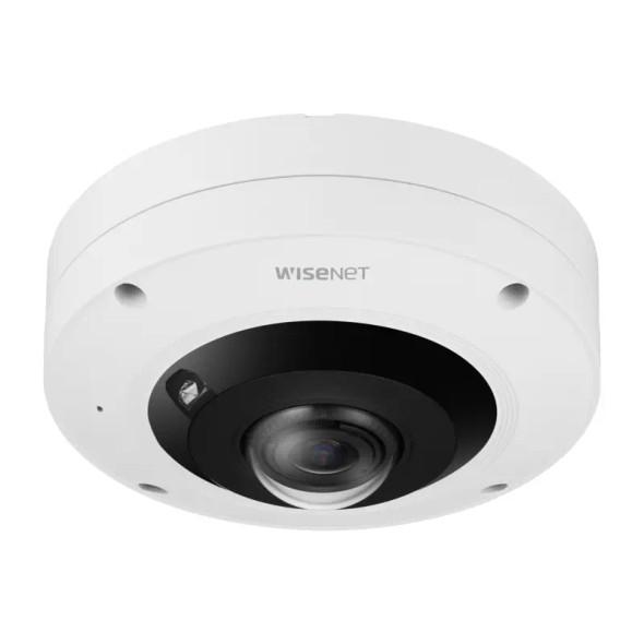 Samsung Hanwha XNF-9013RV 12MP 4K Night Vision Outdoor Fisheye IP Security Camera with AI - 1