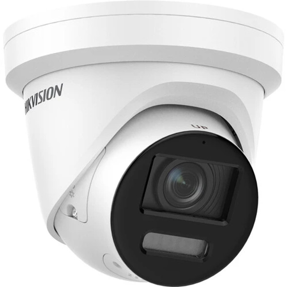Hikvision DS-2CD2387G2-LSU/SL 2.8MM 8MP 4K Full Color Outdoor IP Security Camera with Built-in Microphone, Audio Alarm and Strobe Light, 2.8mm Fixed Lens, Performance Series - 1