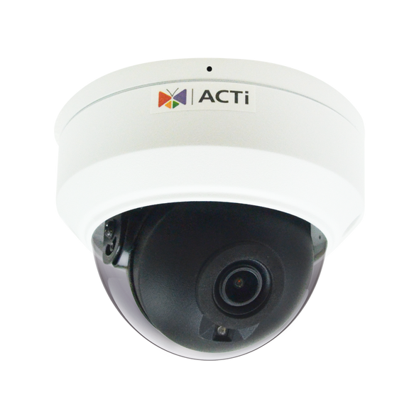 ACTi Z714 8MP 4K Night Vision Outdoor Mini Dome IP Security Camera with Built-in Microphone and 2.8mm Lens - 1