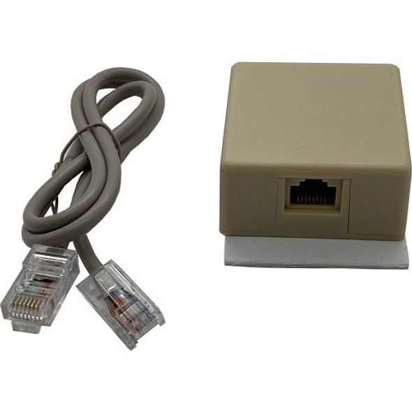 W Box 0E-SETULR2 2' RJ45 Male to Male Cable and Surface Mount RJ31X Jack, (Replaces SETULR2)