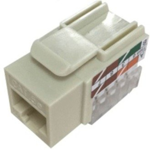W Box 0E-CAT5KEYAL CAT5e Keystone Jack Vertical 8P8C RJ45, 2-Pack, Almond