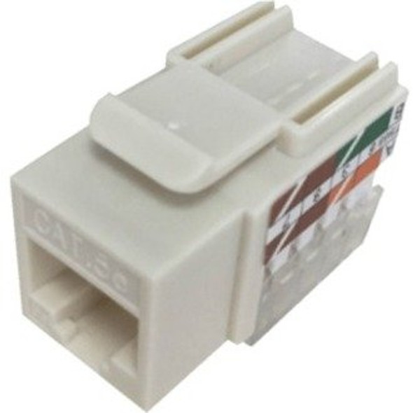 W Box 0E-CAT5KEYIV CAT5e Keystone Jack Vertical 8P8C RJ45, 2-Pack, Ivory