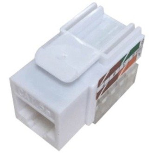 W Box 0E-CAT5KEYWH CAT5e Keystone Jack Vertical 8P8C RJ45, 2-Pack, White