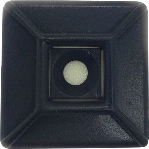 W Box 0E-WMABB 1.1" x 1.1" Adhesive Mount, 100-Pack, Black
