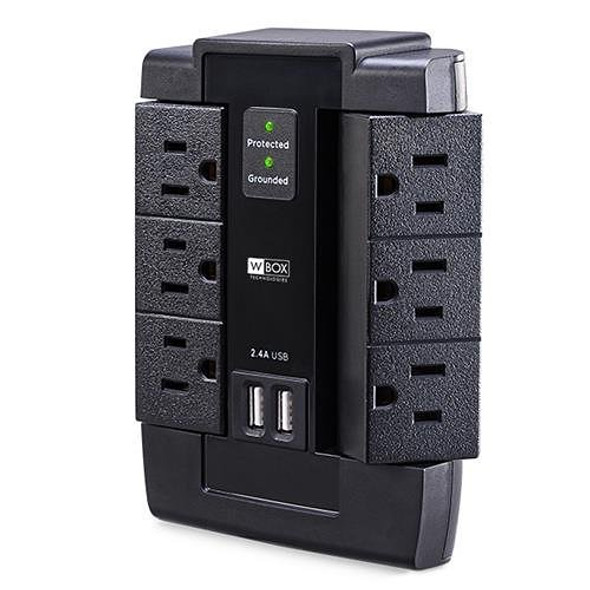 W Box 0E-SRGESWVL6 6-Outlet Swivel Surge Protector with USB Charging W Box 0E-SRGESWVL6 6-Outlet Swivel Surge Protector with USB Charging