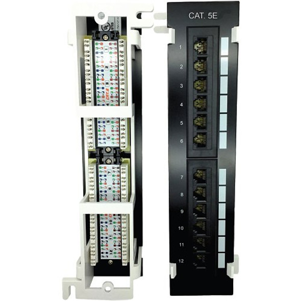 W Box 0E-C5EPP12V CAT5e Patch Panel, 12-Port, Vertical Mount W Box 0E-C5EPP12V CAT5e Patch Panel, 12-Port, Vertical Mount