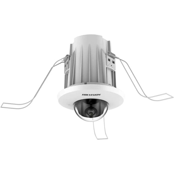 Hikvision DS-2CD2E43G2-U AcuSense 4MP In-Ceiling Indoor WDR Mini Dome IP Camera, 2.8mm Fixed Lens, White - 1