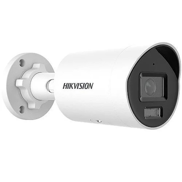 Hikvision DS-2CD2023G2-IU AcuSense 2MP Outdoor IR Bullet IP Camera with Built-In Microphone, 2.8mm Fixed Lens, White - 1