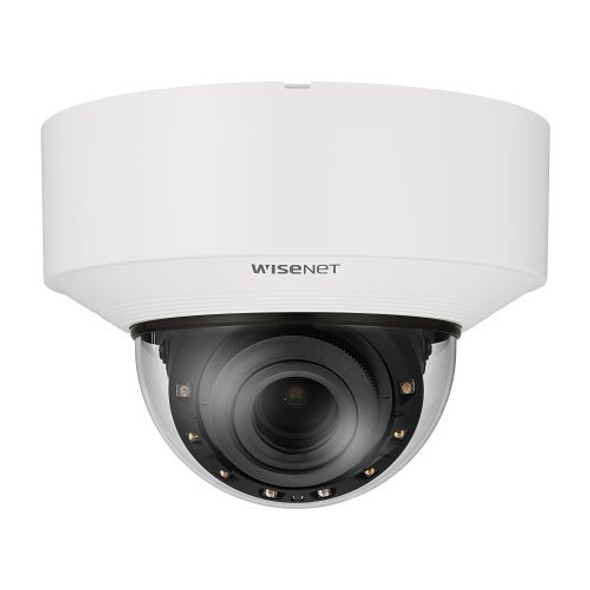 Samsung Hanwha XND-C7083RV/KEX X Series 4MP AI Indoor Night Vision Vandal Dome IP Security Camera, 2.8-10mm Motorized Varifocal Lens, White, TAA Compliant