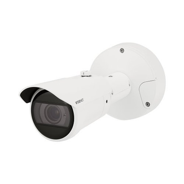 Samsung Hanwha XNO-C7083R/KEX X Series 4MP AI Night Vision Bullet IP Security Camera, 2.8-10mm Motorized Varifocal Lens, White, TAA Compliant