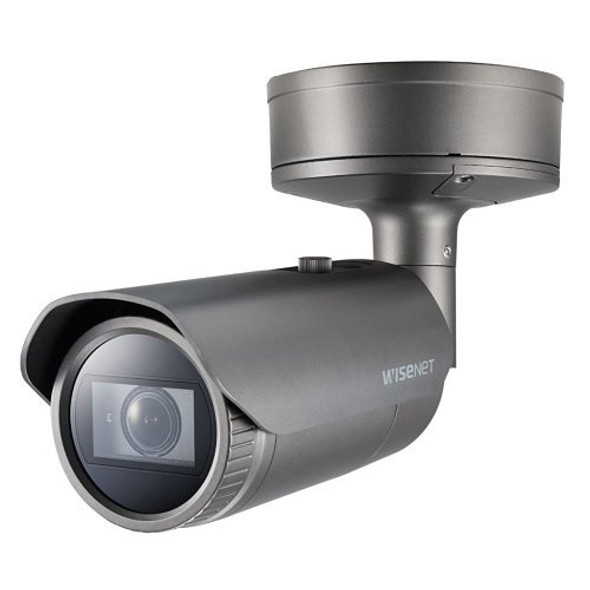Samsung Hanwha XNO-8082R/KAP X Series 6MP Night Vision Bullet IP Security Camera, 2.8-8.4mm Varifocal Lens, Dark Gray, TAA Compliant