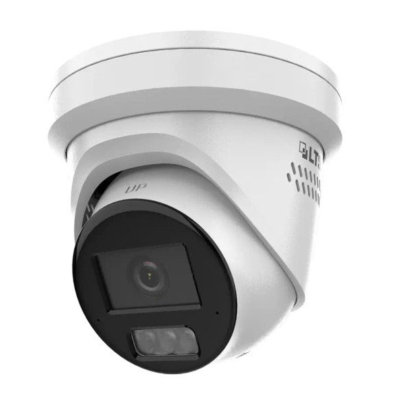 LTS LTCMIP3C82W-28MDAL 8MP White Light Turret IP Camera with 2.8mm Fixed Lens, Strobe Light and Audible Warning