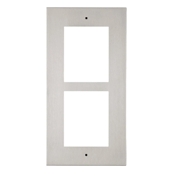 2N IP Verso Intercom Mount, Wall Frame for installation in the wall, 2 Modules, Nickel - 01280-001 - 1