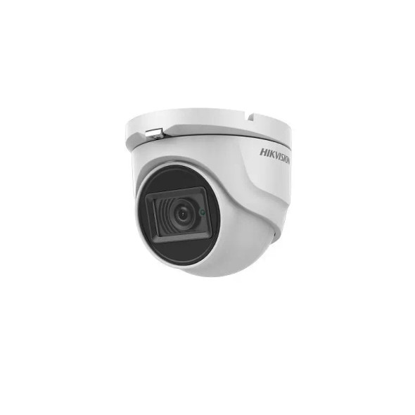 Hikvision DS-2CE76U7T-ITMF 2.8MM TurboHD 8MP Outdoor IR Ultra-Low Light Turret Analog Camera, 2.8mm Fixed Lens, White - 1