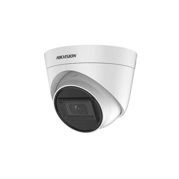 Hikvision DS-2CE78H0T-IT3F(2.8MM) 5MP TurboHD Outdoor Smart IR Turret Analog Camera, 2.8mm Fixed Lens, White - 1