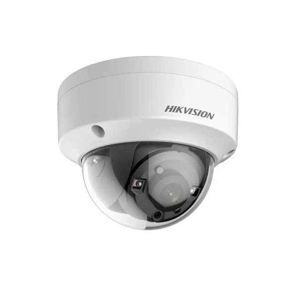 Hikvision DS-2CE57U7T-VPITF 2.8MM TurboHD 8MP Ultra-Low Light Outdoor Dome Analog Camera, 2.8mm Fixed Lens, White - 1