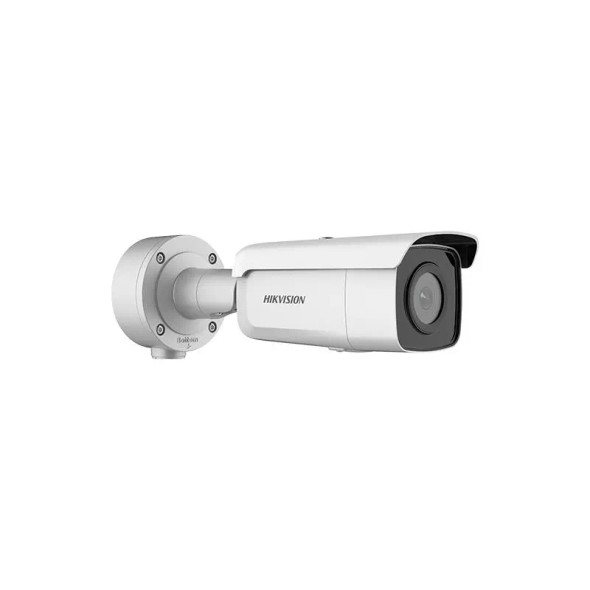 Hikvision PCI-LB18F4S AcuSense 8MP IR Outdoor Bullet IP Security Camera, 4mm Fixed Lens, White - 1