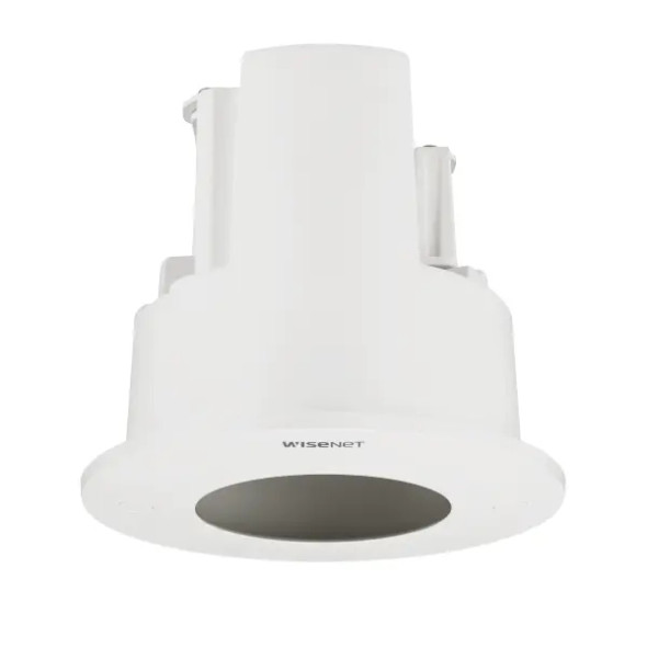 Hanwha Vision SHD-1128FPW plenum-rated aluminum In-ceiling flush mount, White