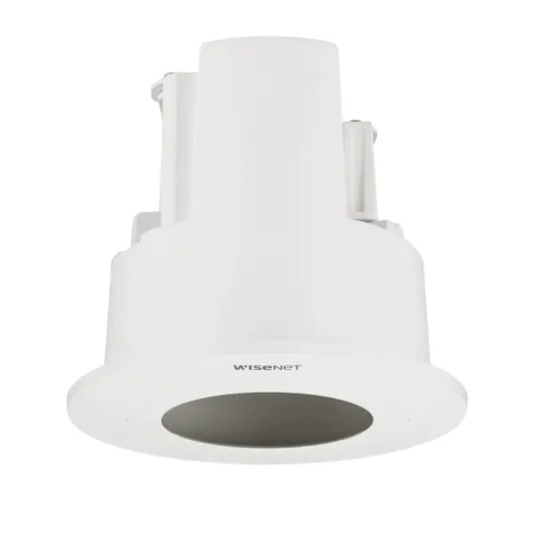 Hanwha Vision SHD-1128FPW plenum-rated aluminum In-ceiling flush mount, White - 1