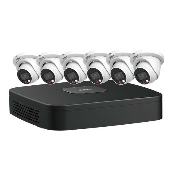 Dahua N484E62C 6-Camera IP Security Camera System, 6x 4MP IP Cameras, 1x 8CH 4K NVR - 1 Dahua N484E62C 6-Camera IP Security Camera System, 6x 4MP IP Cameras, 1x 8CH 4K NVR - 1