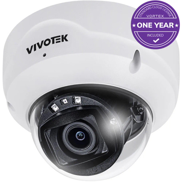 Vivotek FD819-HT-1Y 5MP IR Dome 2.8~10 mm Lens Indoor IP Security Camera with 1-Year Vortex Standard Cloud License - 4