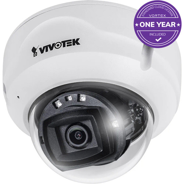 Vivotek FD839-EHV-1Y 5MP IR Dome 2.8mm Fixed Lens Outdoor IP Security Camera, 1-Year Vortex Standard Cloud License Included - 3
