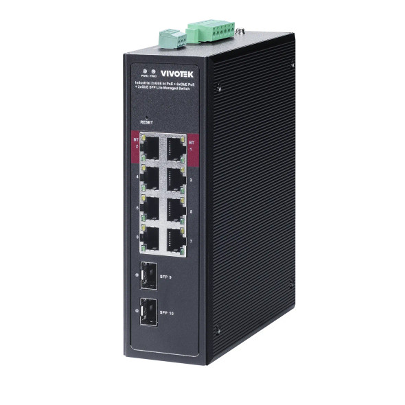 Vivotek AW-IHB-1040 Industrial Lite Management PoE Switch 2xGbE bt 90W + 6xGbE at 30W + 2xGbE SFP - 2 Vivotek AW-IHB-1040 Industrial Lite Management PoE Switch 2xGbE bt 90W + 6xGbE at 30W + 2xGbE SFP - 2