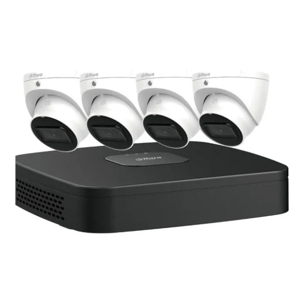 Dahua N444L42A 1x4-Channel 4K Network Video Recorder with 2TB HDD and 4x4MP Outdoor Night Vision Turret IP Security Cameras - 1 Dahua N444L42A 1x4-Channel 4K Network Video Recorder with 2TB HDD and 4x4MP Outdoor Night Vision Turret IP Security Cameras - 1