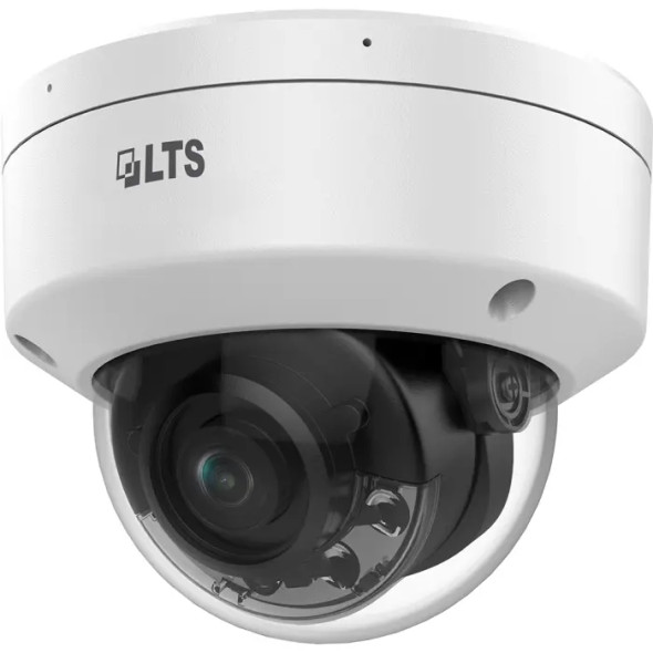 LTS LTCMIP7C42WI-28MDA 4MP Outdoor Dome IP Security Camera with 2.8mm Lens and Built-In IR and White Light - 1