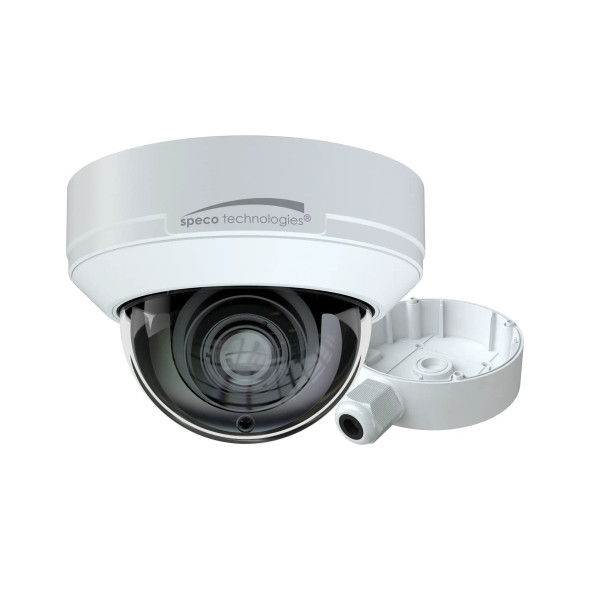 Speco O8VD3M 8MP (4K) Dome IP Security Camera with Line Crossing and 2.8-12mm Motorized Lens