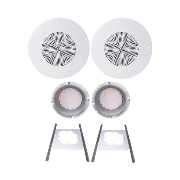 Speco G86KITPR In-Ceiling Speaker Kit - 2 x G86TG Speaker, 2 x TS8 Mounting Bracket 2 x STH8 Backcan - 1